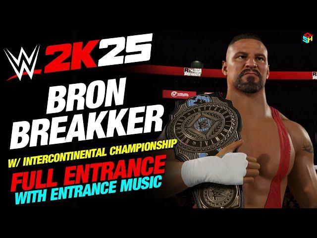 BRON BREAKKER WWE 2K25 ENTRANCE - #WWE2K25 BRON BREAKKER INTERCONTINENTAL CHAMPION