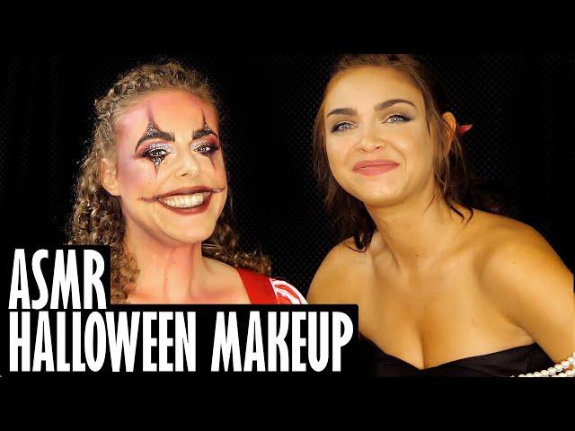 ASMR  Halloween Makeup Tutorial Peyton & Corrina Rachel  Glamour Clown Makeup