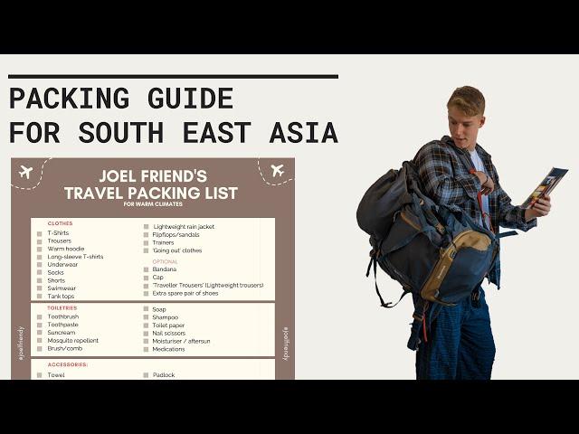 Packing Guide for South East Asia // FREE PACKING LIST DOWNLOAD