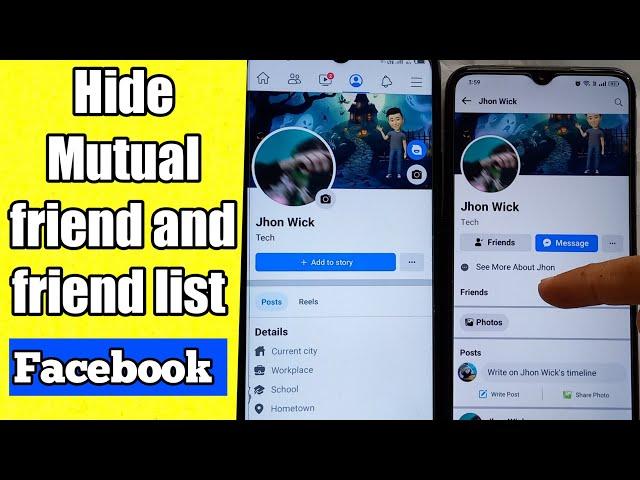 How to Hide Mutual friend list and friend list on Facebook