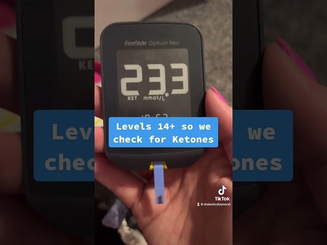 Glucose & Ketone check.. #diabetic #diabeticdiamond #t1d #awareness #tiktok #follow #vlog #brave