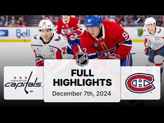 NHL Highlights | Capitals vs. Canadiens | December 07, 2024