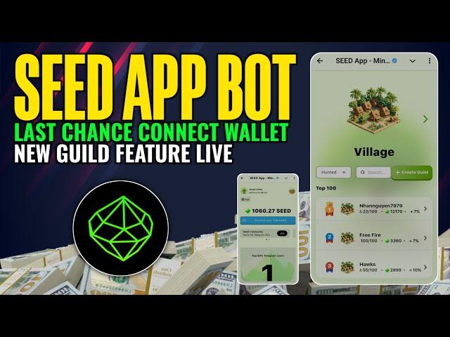 Seed App Last Chance To Connect Wallet | Seed App Guild Feature Update | Seed Mining New Update