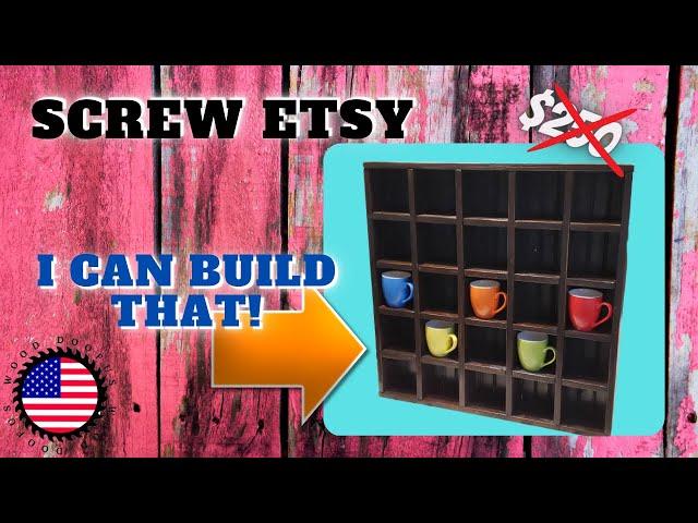 DIY Mug Cubby as a last minute Birthday Gift