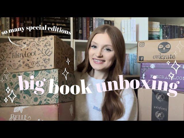 Big Book Unboxing! (fairyloot, bookish box, owlcrate, and more!)