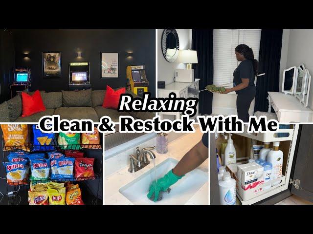 RELAXING CLEAN AND RESTOCK WITH ME| EXTREME CLEANING MOTIVATION