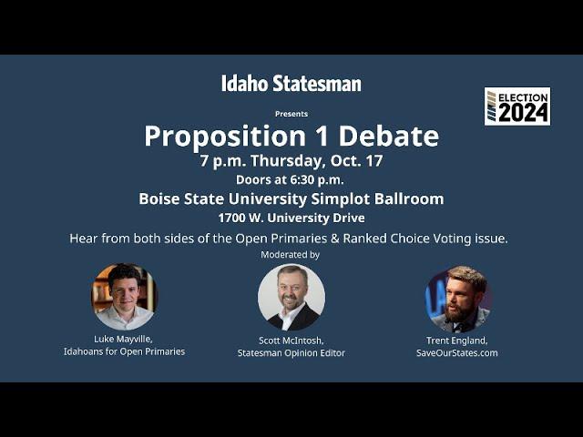 The Idaho Statesman’s Proposition 1 debate at Boise State University