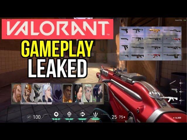 VALORANT BETA GAMEPLAY LEAKED! ALL CLASSES, WEAPONS, TRAINING MODE (RIOT GAMES FPS)  - Valorant