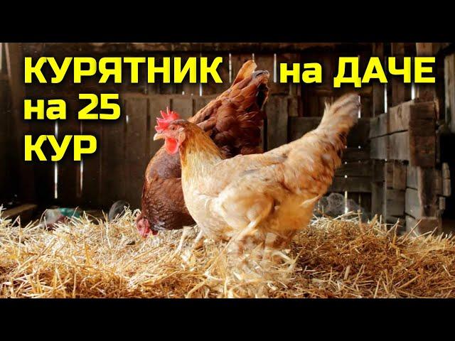 КРУГЛОГОДИЧНЫЙ курятник на даче на 25 кур с автономностью 30 суток