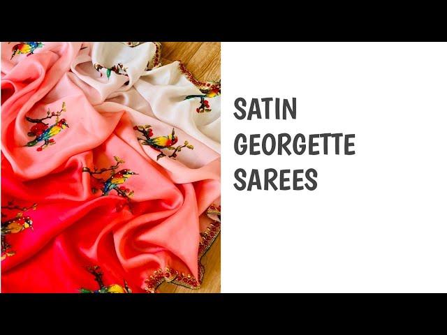 satin Georgette sarees || partywearsarees || online shopping