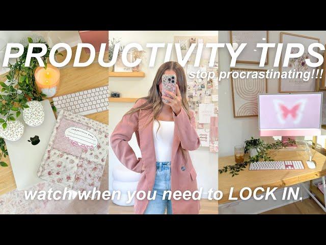 HOW TO BE PRODUCTIVE + STAY MOTIVATED! *easy productivity tips 2024*