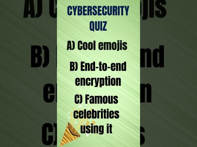Cybersecurity Quiz  #chatgpt #ethicalhacking #quiz #quiztime  #infosec  #facts #funny #motivation