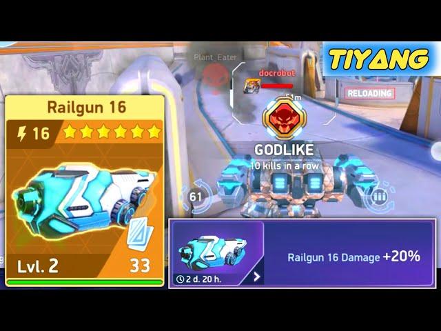 Ultimate Destroyer Railgun 16 Is Back In Hyper Mode | Railgun 16 Gameplay - Mech Arena