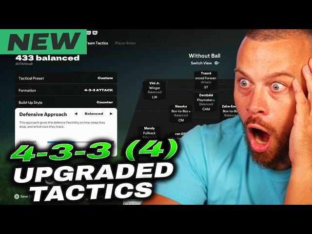 EA FC 25 POST PATCH UPGRADED MOST BALANCED 4-3-3 (4) ATTACK (Elite Division Custom Tactics & Roles)