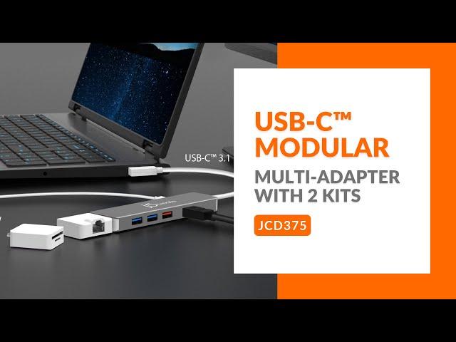 j5create USB-C™ Modular Multi-Adapter with 2 Kits | Model: JCD375