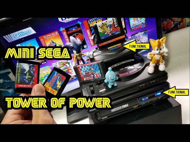 Mini Sega Genesis Tower of Power fully functional custom build