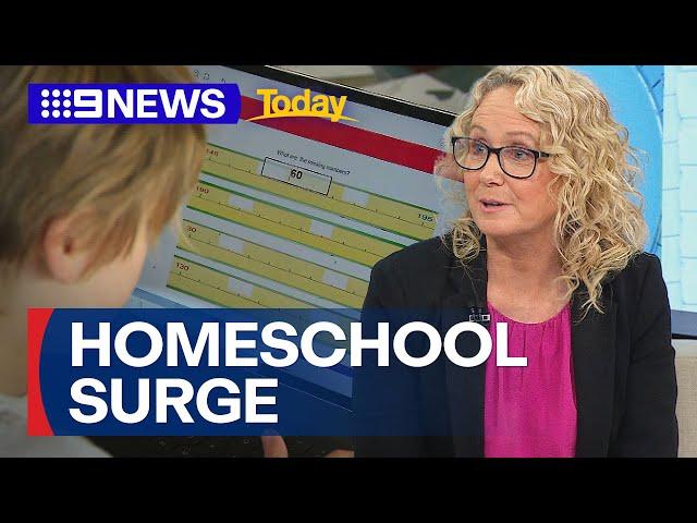 Homeschooling numbers continue to surge in Australia | 9 News Australia