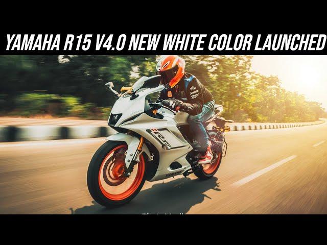 Yamaha R15 V4 New White Color Walkaround Review | How to Enable Track Mode & Traction Control