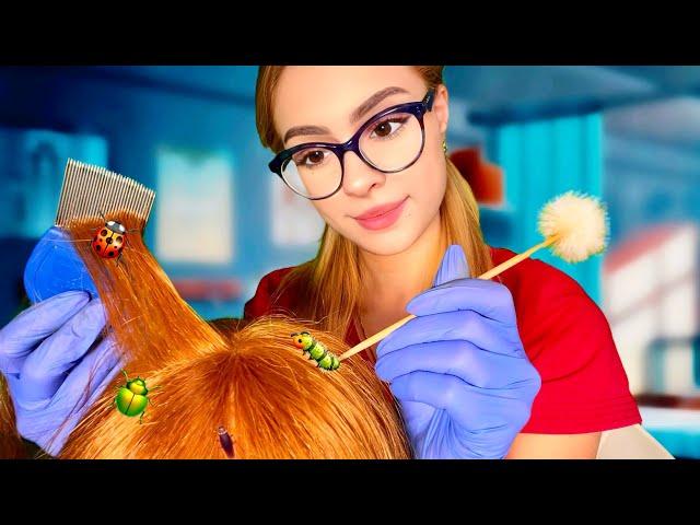 ASMR School Nurse Lice Check Roleplay‍️ Lice Removal & Scalp Treatment ‍️