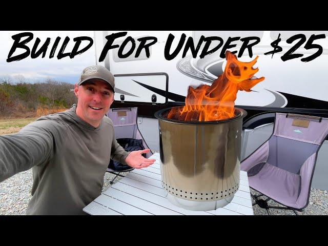 Build a Smokeless Fire Pit For Under $25. DIY Smokeless Fire Pit For RVing.