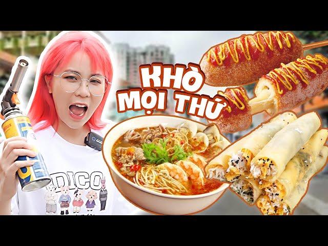 Ăn sập cổng trường Văn Lang với phô mai tan chảy. Siêu phẩm lẩu ly chua chua cay cay! FOOD CHALLENGE