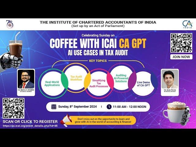 COFFEE WITH ICAI CA GPT : AI use cases in tax audit