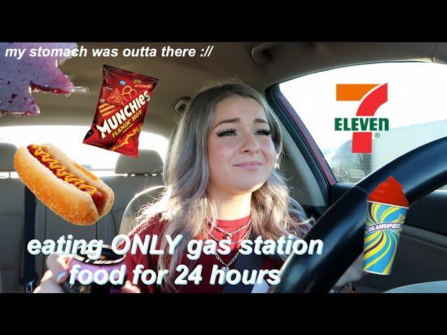 I ATE ONLY GAS STATION FOOD FOR 24 HOURS...