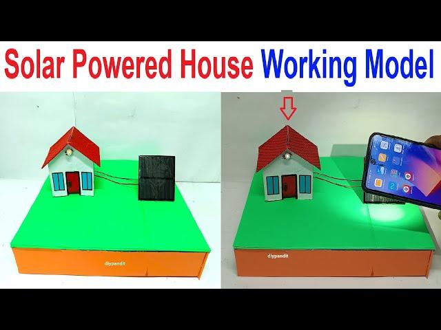 solar powered house working model (solar energy ) for science project exhibition  | DIY pandit