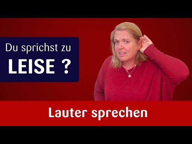 Stimmtraining - Ist deine Stimme zu leise? Stimmübungen zum LAUTER SPRECHEN