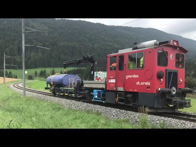 [ FR / DE ]Trafic ferroviaire sur l’Yverdon - Sainte-Croix / Bahnverkehr Yverdon - St-Croix ( YstC )