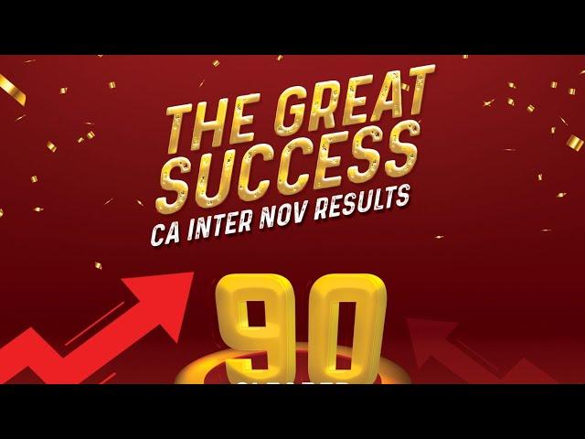 CA INTER Results NOV 2023 | Eagles always fly high | The Great Success |