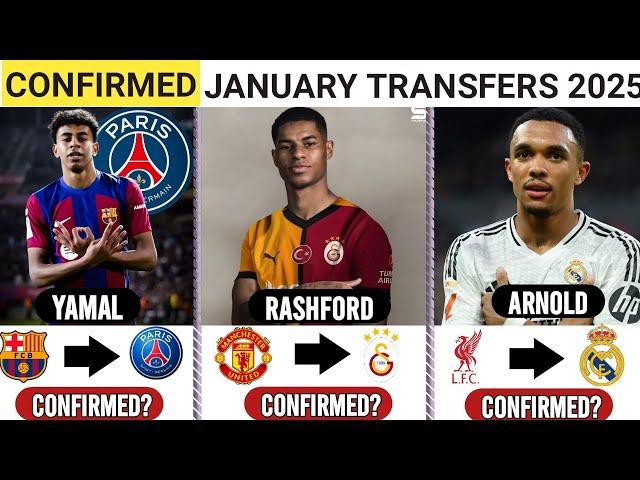 CONFIRMED JANUARY FOOTBALL TRANSFERS 2025 | ARNOLD TO REAL MADRID, YAMAL, PEDRI, GAVI, RASHFORD...
