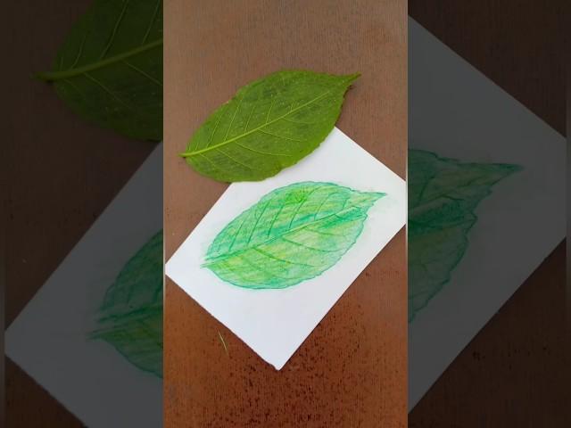 Realistic Leaf Painting  #draw #drawing #painting #art #shorts