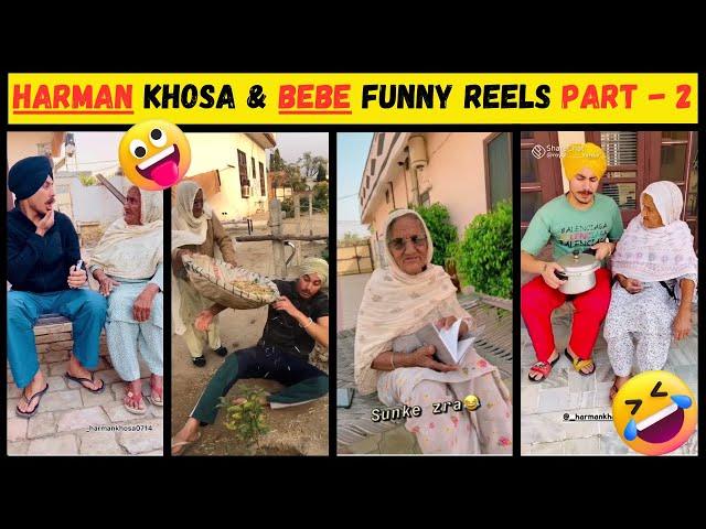 HARMAN KHOSA & BEBE FUNNY REELS COMPILATION PART - 2 