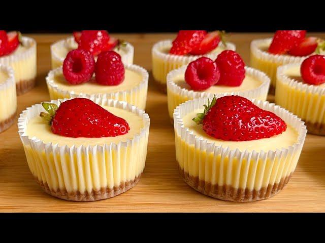 How to make easy mini cheesecakes - ميني تشيز كيك سهل