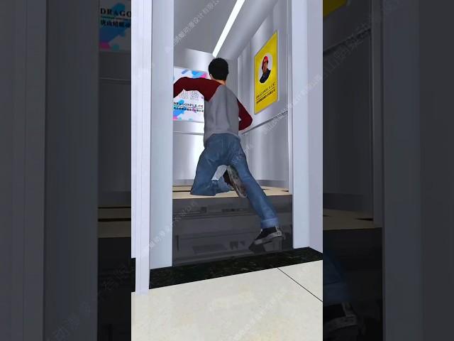 Lift Accident  Man fall from Elevator #shorts #3danimation