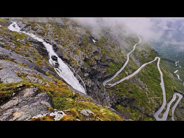 Geiranger to Trollstigen on A Rainy Day | Norway Scenic Drive 4K