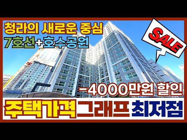 주택가격 그래프 최저점 찍었죠? 청라의 새로운 중심, 7호선 청라시티타워역 앞 호수공원 조망권, 풀옵션 74타입 (매물번호 389)[청라아파트][청라오피스텔][인천미분양아파트]