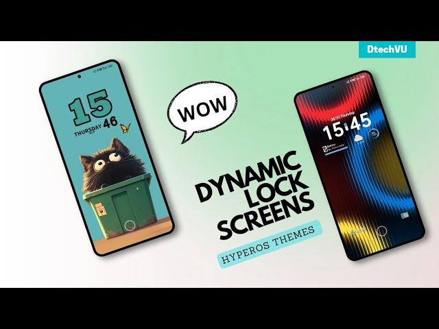 HyperOS Dynamic Lock Screens for Poco, Xiaomi | Best HyperOS Lock Screen Themes