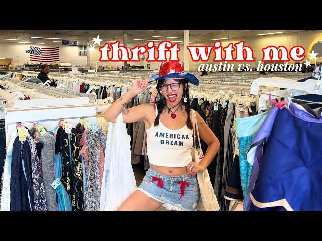 THRIFT WITH ME!! austin vs houston edition