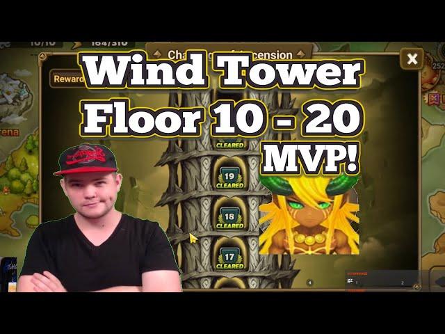 Easiest Tower! Wind Floor 10 - 20 Guide - Challenge of Ascension (CoA)  - Summoners War