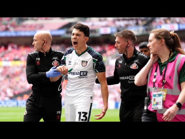 Luke O'Nien's Sickening Injury |Sunderland star given oxygen after injury just TWO MINUTES
