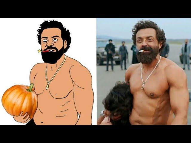 Animal: Saari Duniya Jalaa Denga Funny Drawing Meme | Animal Movie | Bobby Deol | Ranbir Kapoor