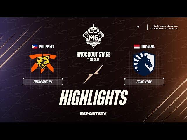 Fnatic ONIC PH vs Team Liquid ID HIGHLIGHTS M6 World Championship | TLID vs FNOP ESPORTSTV