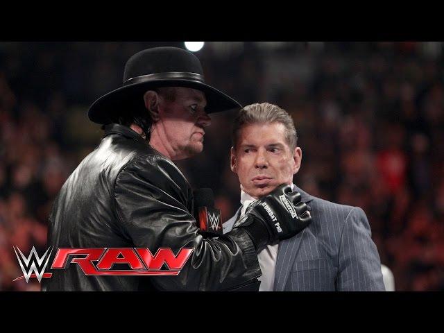 The Undertaker issues a chilling warning to Mr. McMahon: Raw, February 29, 2016