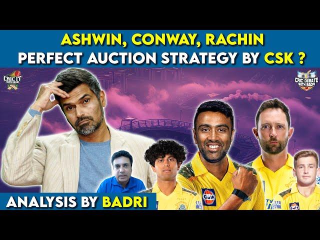 Ashwin, Conway, Rachin - Perfect Auction strategy by CSK ? - Analysis by Badri | Cric It with Badri