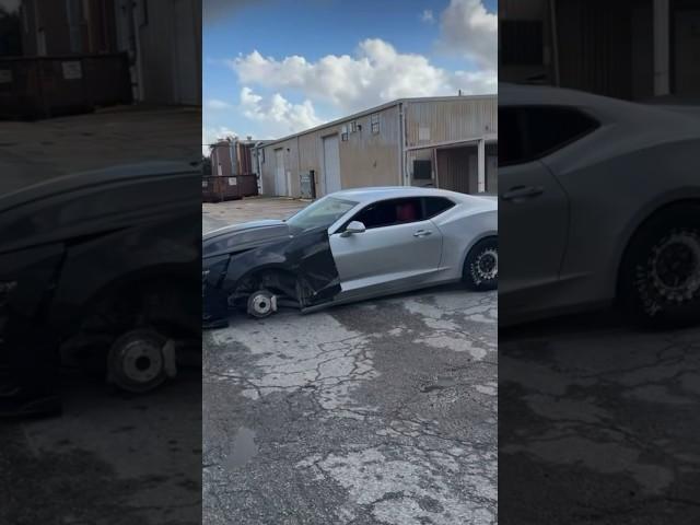 POTHOLE TAKES OUT CAMARO…THIS DID NOT END WELL  #chevy #camaro #dragrace #cars