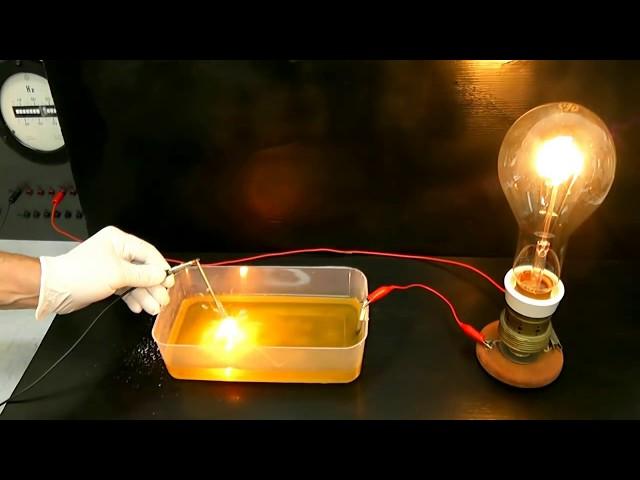 Electrical conductivity with salt water