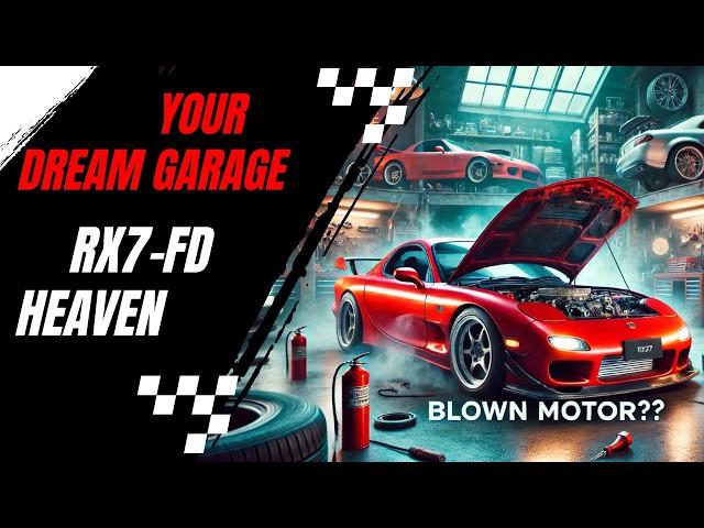 Every Mans Dream Garage + Diagnosing My RX7s Blown Motor (Not Good)