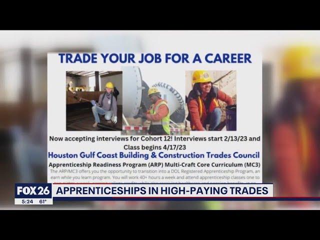 Apprenticeships in high-paying trades